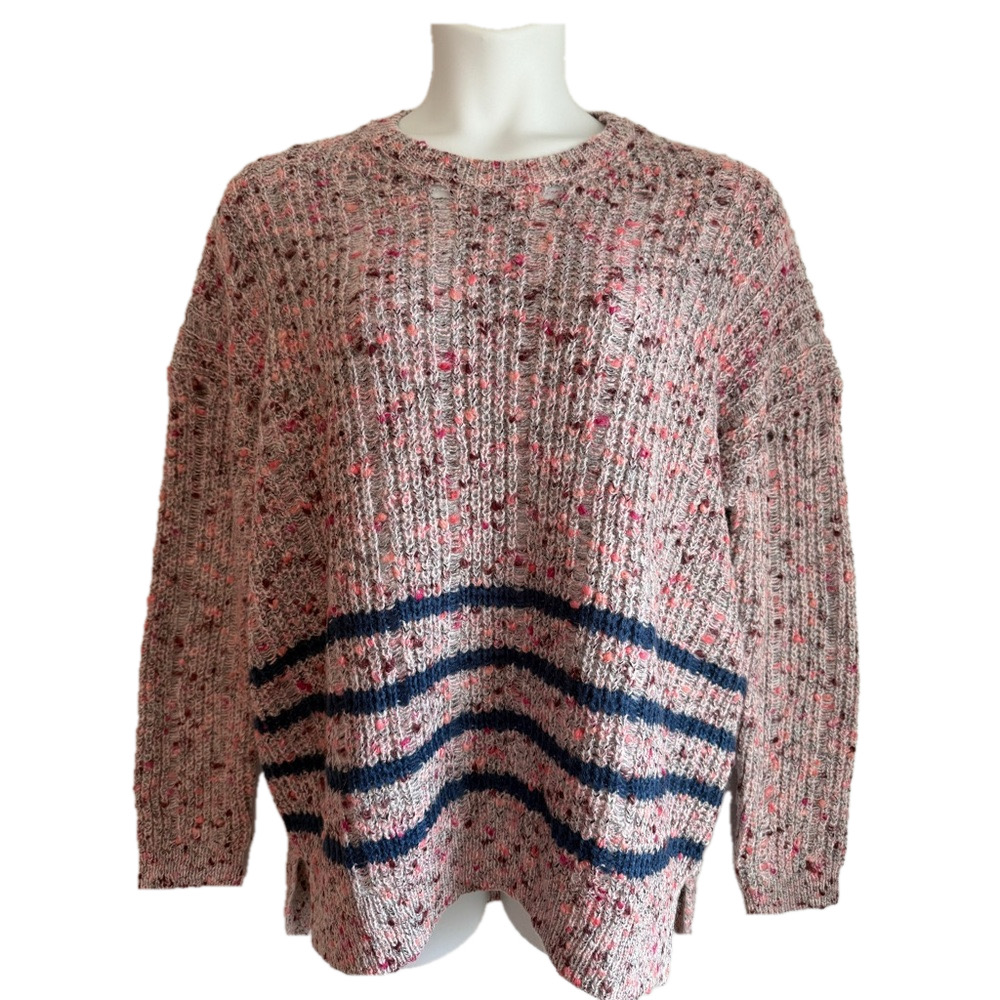 Chic Soul Multi Color Blue Stripes Sweater NWOT Size 1X SKU0568 SKU0569